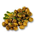 Basil, pine nuts, garlic, olive oil, grana padano