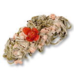 Spaghetti, cream, white wine, garlic
